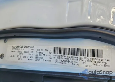 2014 Jeep Cherokee Limited z USA, uszkodzony, nr VIN 1C4PJMDS0EW206499